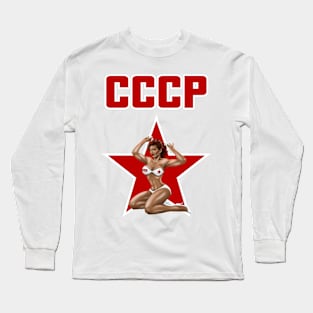 Soviet Girl Pin Up Long Sleeve T-Shirt
